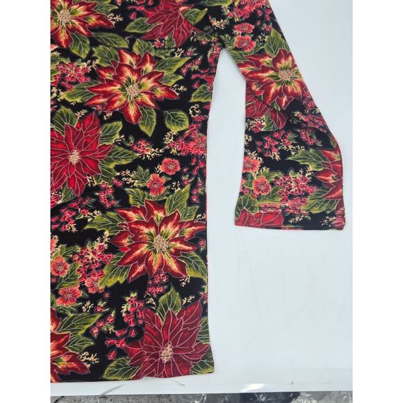 The Vermont Country Store Red Floral Top Size Small VTG - Picture 5 of 16